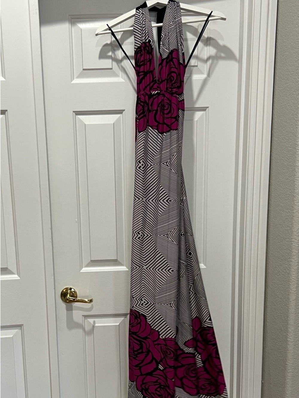cameo VTG Y2K 90’s Flowy Beachy Boho Fairy  Halter Maxi Deep-V Dress M - Picture 10 of 10